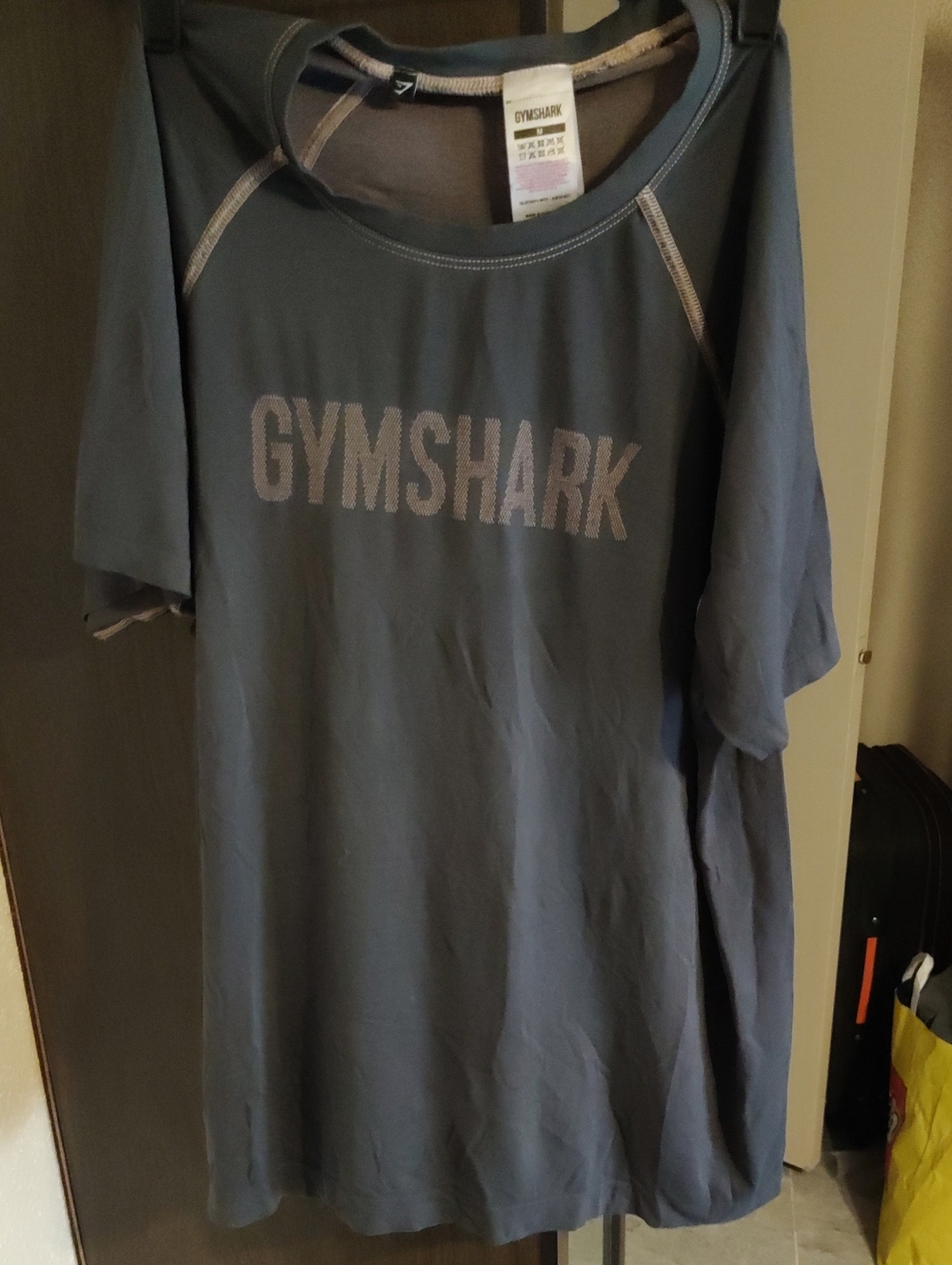 Gymshark Men's Slate Gray Logo Short Sleeve Tee